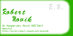 robert movik business card